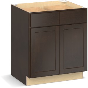 RELIABILT Parkstone II Base Cabinet, Espresso Stained, 30" W, 2 Doors 2 Drawers, Fully Assembled - 641018 | Lowe's Pro Supply